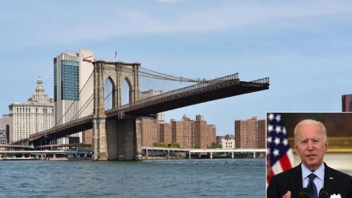 1169 / 5000 Biden offre une concession d'infrastructure en démolissant partiellement le pont de Brooklyn